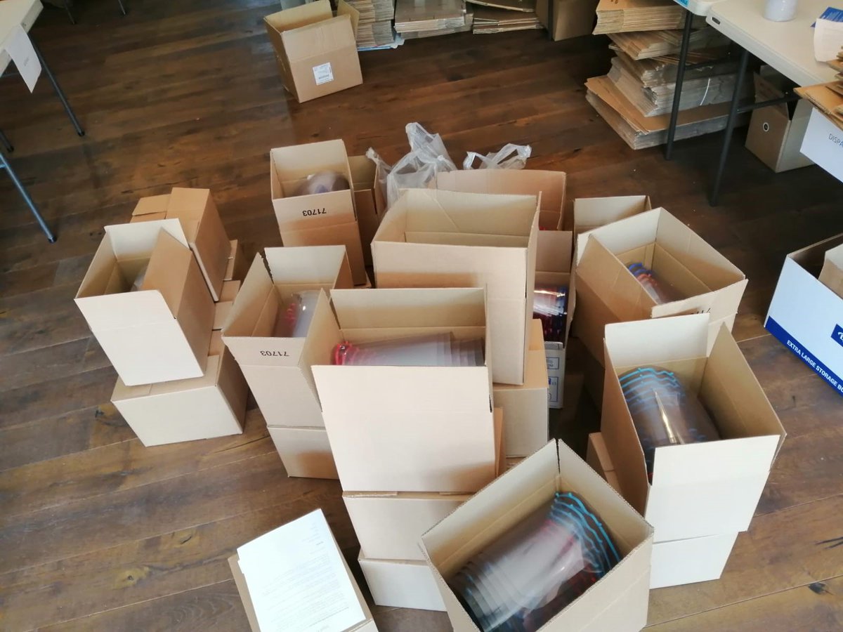 scott_dewey's tweet photo. but on a happier note we have now sent out over 3500 visors to NHS workers and other frontline staff and have orders for over 1500 more. Thank you for all your support and for contacting your MPs and AMs. https://t.co/ARvhaDcnoH