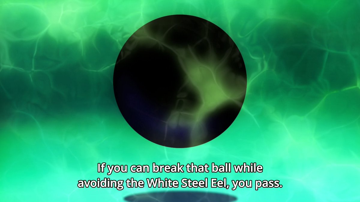 Ball TestThis is used to test an Irregular's judgmental skill & how well do they know their limits.𝘈𝘳𝘦 𝘵𝘩𝘦𝘺 𝘸𝘪𝘭𝘭𝘪𝘯𝘨 𝘵𝘰 𝘵𝘢𝘬𝘦 𝘵𝘩𝘦 𝘵𝘦𝘴𝘵 𝘰𝘳 𝘯𝘰𝘵?The goal of this test is that the participant must pop the ball guarded by the keeper-a White Steel Eel.
