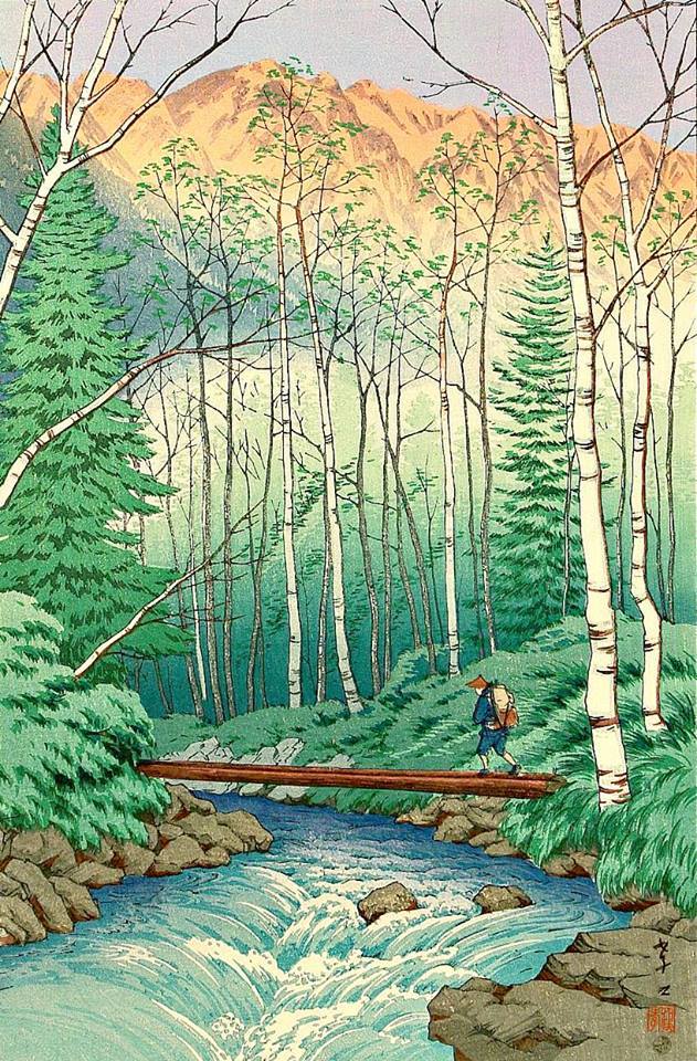 satorilibros's tweet photo. "Amanecer en el Takegawa", 1932, de Takashi Hemni. https://t.co/mtWhJ6d94H