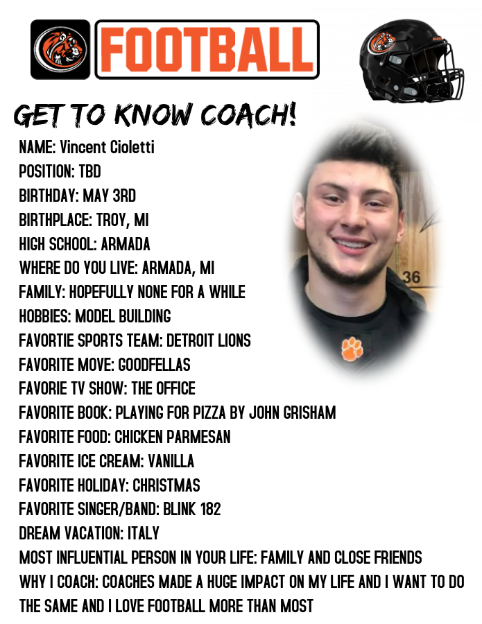 ArmadaFootball's tweet photo. Being A New Coaching Staff This Season We Would Like To Introduce Our Staff To Everyone On A Segment We Call Get To Know Coach! Our First Coach Featured Is Armada Alumni And  Newest Member To The Staff Vinny Cioletti! https://t.co/LksA4mw7eE