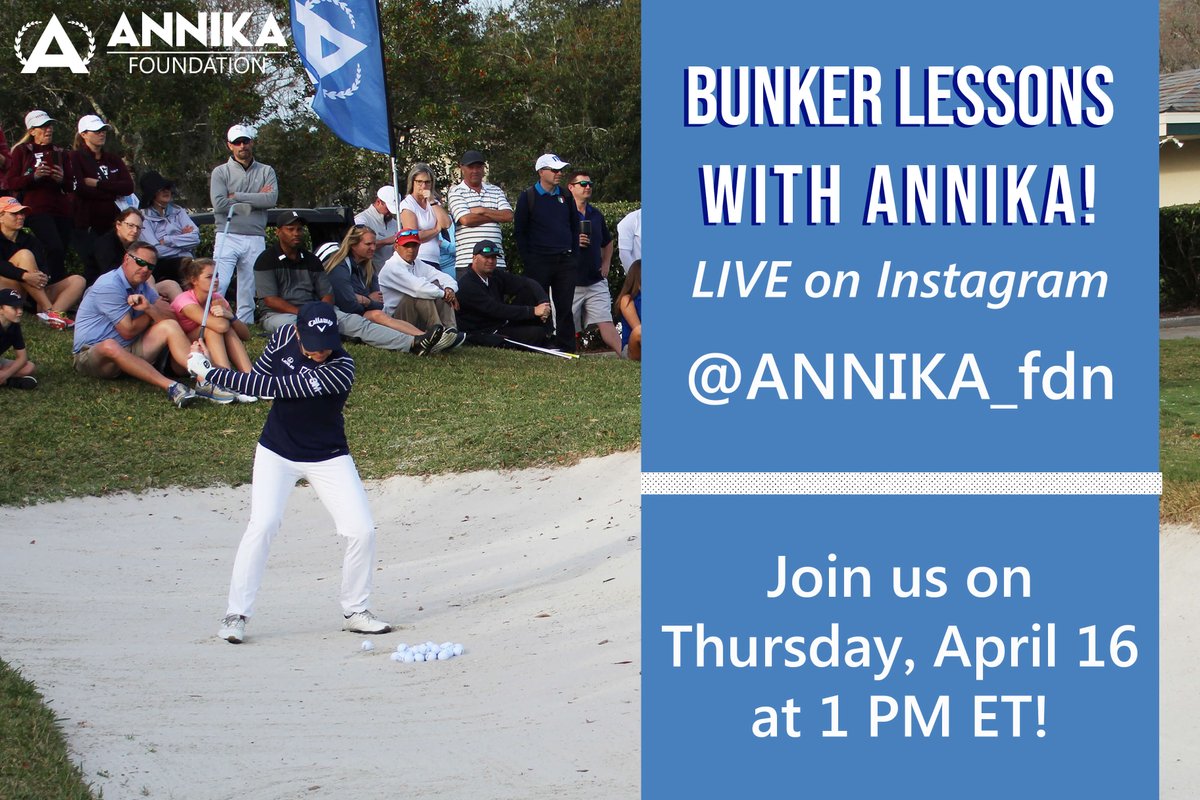 Buffalo_Agency's tweet photo. Take a late lunch today and catch a bunker lesson with @ANNIKA59. arrow ➡️Head over to the @ANNIKA_Fdn Instagram at 1 PM EST for the LIVE lesson! We'll see you there. https://t.co/0EV0Z3DYqx