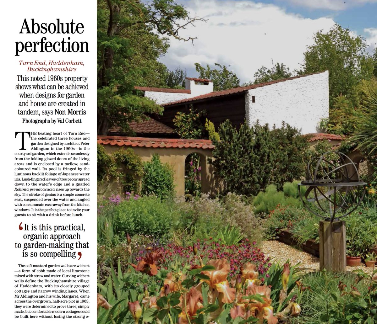 turnendtrust's tweet photo. Thankyou @nonmorris @Countrylifemag & Val Corbett for featuring Turn End in this weeks magazine. We really enjoyed your article & know our Twitter followers will too esp in these lockdown days! #turnend #peteraldington #insideoutside #modernism #listedgarden #perfection #wichert https://t.co/fLz1ctHohh