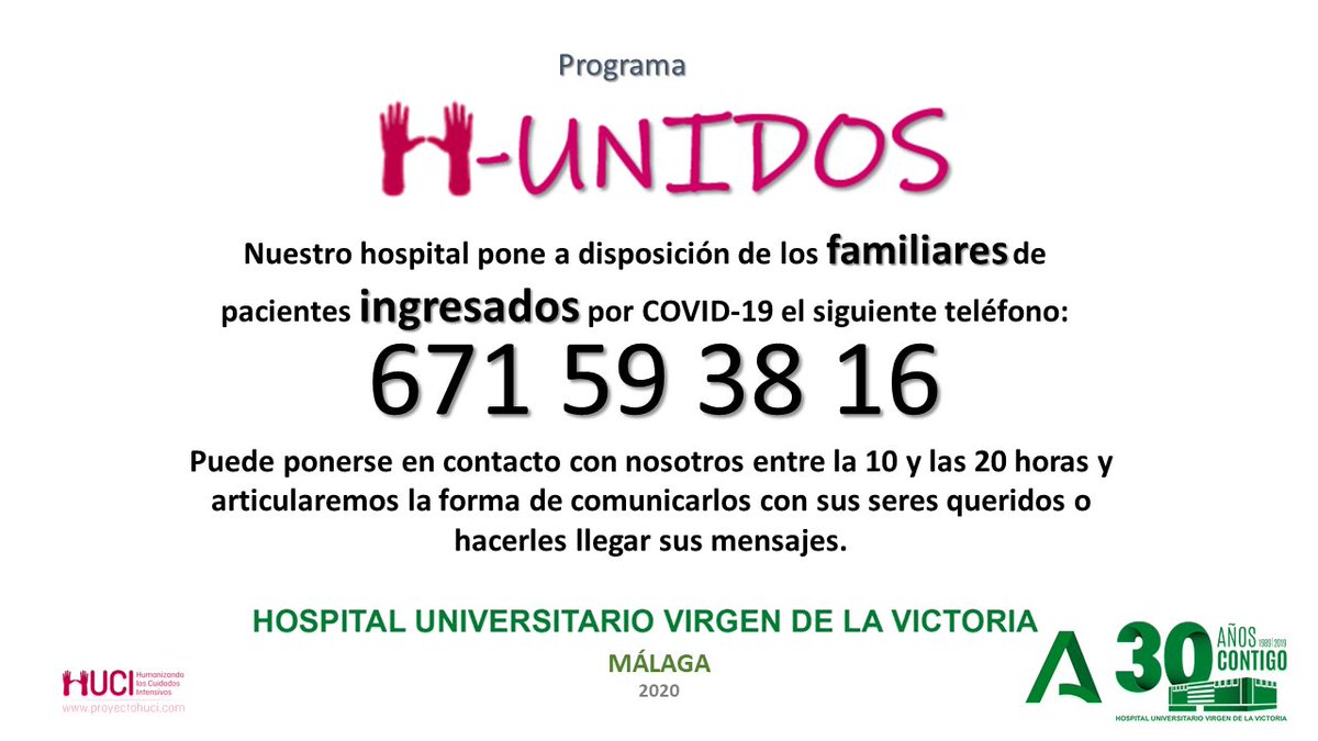 jmvelascob's tweet photo. Hoy toca dar GRACIAS.
H-UNIDOS nació en el @HUVV_SAS gracias a la colaboración de muchas personas que en conjunto permiten unir a los pacientes ingresados con sus familias.
Y es justo reconocer la aportación de cada cual a este proyecto centrado en las PERSONAS
Hilo va👇👇👇👇 https://t.co/RRkt6tfhbS