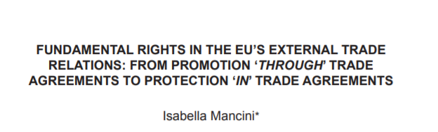 EUTIP_ITN's tweet photo. 🚨#EUTIP fellow @Isa__Mancini with a new paper on fundamental rights in #EUtrade!
Check out her contribution to the new @CLEER_research paper volume @TMCAsser
https://t.co/nDhGwOgGsh
#EUtrade #HumanRights https://t.co/oys8m6ADWu