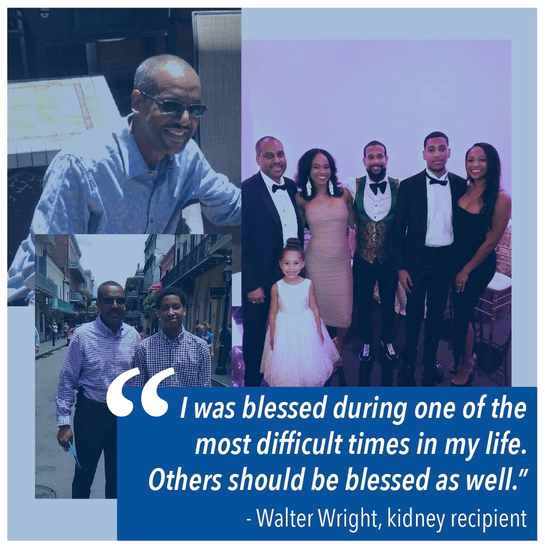 LSUempowered's tweet photo. Check out our #TrueStoryThursday about Walter Wright, a New Orleans resident who was given a second chance at life thanks to organ donation! Visit https://t.co/9LlFsnquLq to read more. ππ https://t.co/RYugfgHuDp