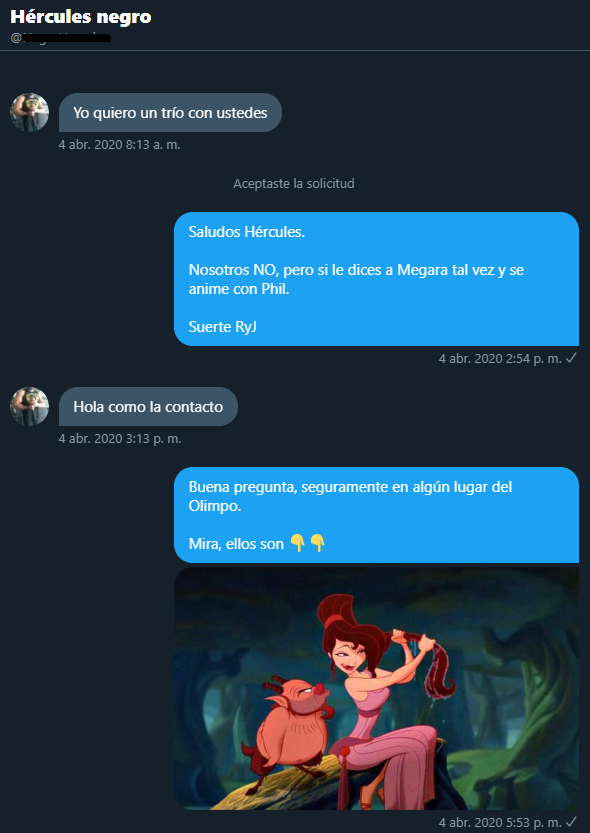 El día de hoy en:

#PorqueLosSinglesSiguenSiendoSiengles
¿Por qué los Singles siguen siendo Singles?

Presentamos:  Hércules

Nota: Los Twitts mostrados, reflejan lo que un Single debería evitar al enviar un mensaje a terceros.