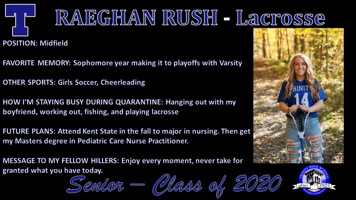 Trinity Hillers - Spring Senior Spotlight Raeghan Rush