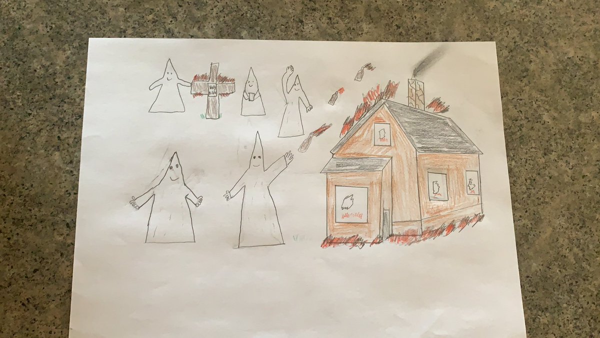 ShonkEthan's tweet photo. The kkk burning down a house #DHS1920sProject https://t.co/6yGqhPHvzT