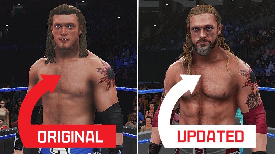 WWE 2K22 vs WWE 2K19 Mods - Graphics comparison 