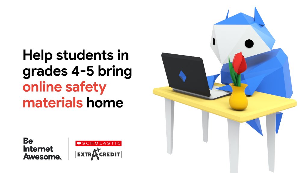 With #DistanceLearning in place, educators and families can use #BeInternetAwesome and #ScholasticExtraCredit activities to help teach students about online safety. See what resources are available today: goo.gle/2xCUFtp