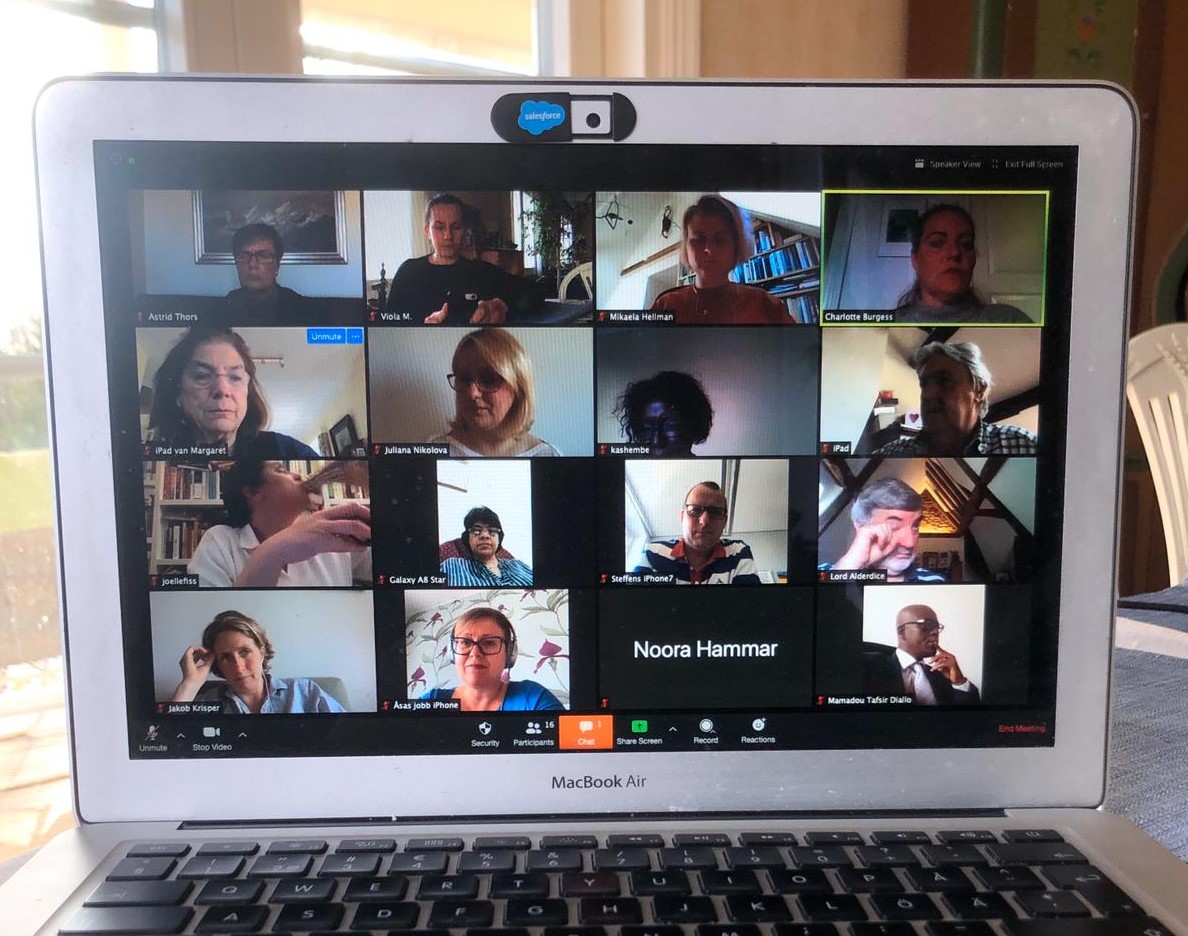 liberalinternat's tweet photo. The LI Human Rights Committee had its first virtual meeting today! 

Of course discussing #COVID19 and its impact on #HumanRights 😷

... but also establishing a new working group on #digitalisation and human rights! 📱🌐

#LIHRC https://t.co/mmbKyyoIUp