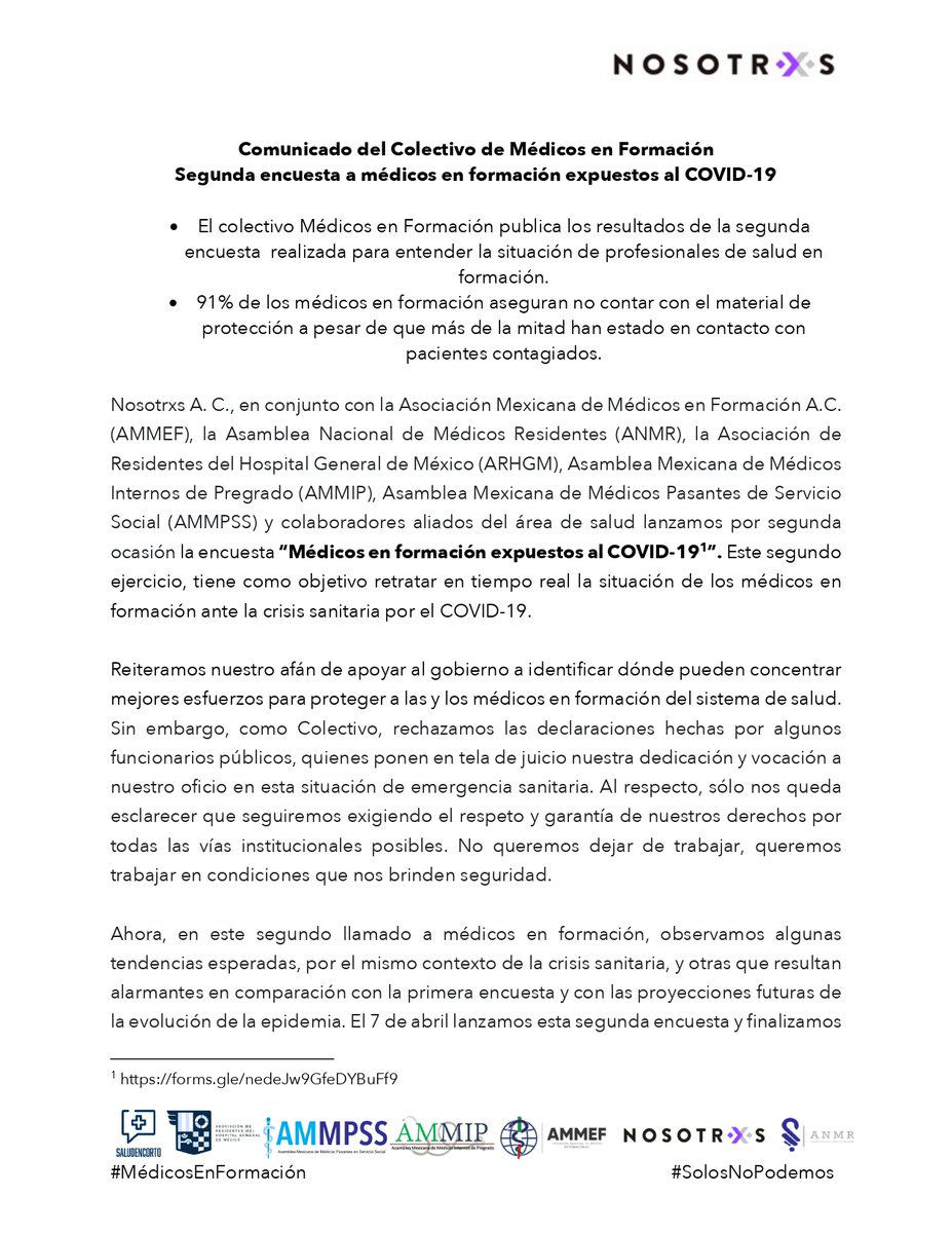 Colectivo Médicxs en Formación tweet media