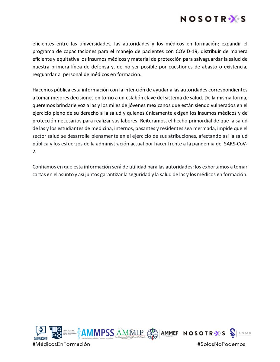 Colectivo Médicxs en Formación tweet media