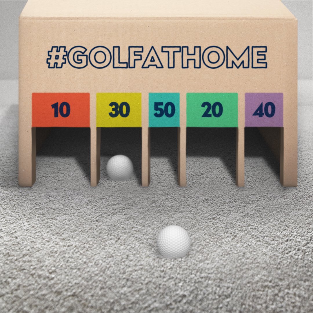 Amazing fan creation of this putting aid for #GolfAtHome ⛳️🏡

Please send all your golfing set-ups and creative ways you are looking to improve your golf from home 🏌️‍♂️🏌️‍♀️
