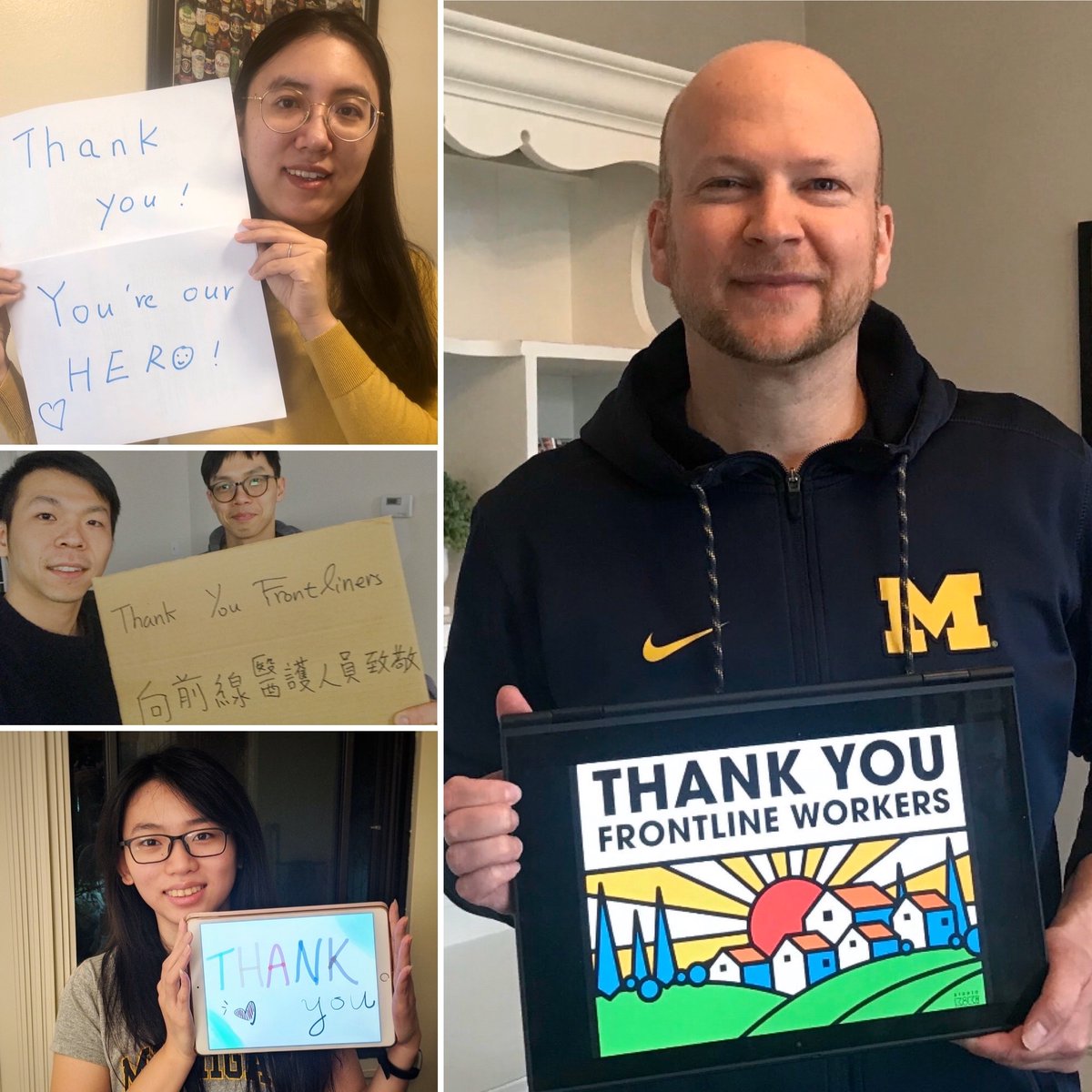 LogicSolutions's tweet photo. We are so grateful to all healthcare workers who battle the COVID-19 pandemic on the front line. Thank you for saving the world! Here are a few of our staff that wanted to say thanks. To everyone else, stay home, stay safe, and stay positive! We will get through this together! https://t.co/B7nYYXsKim