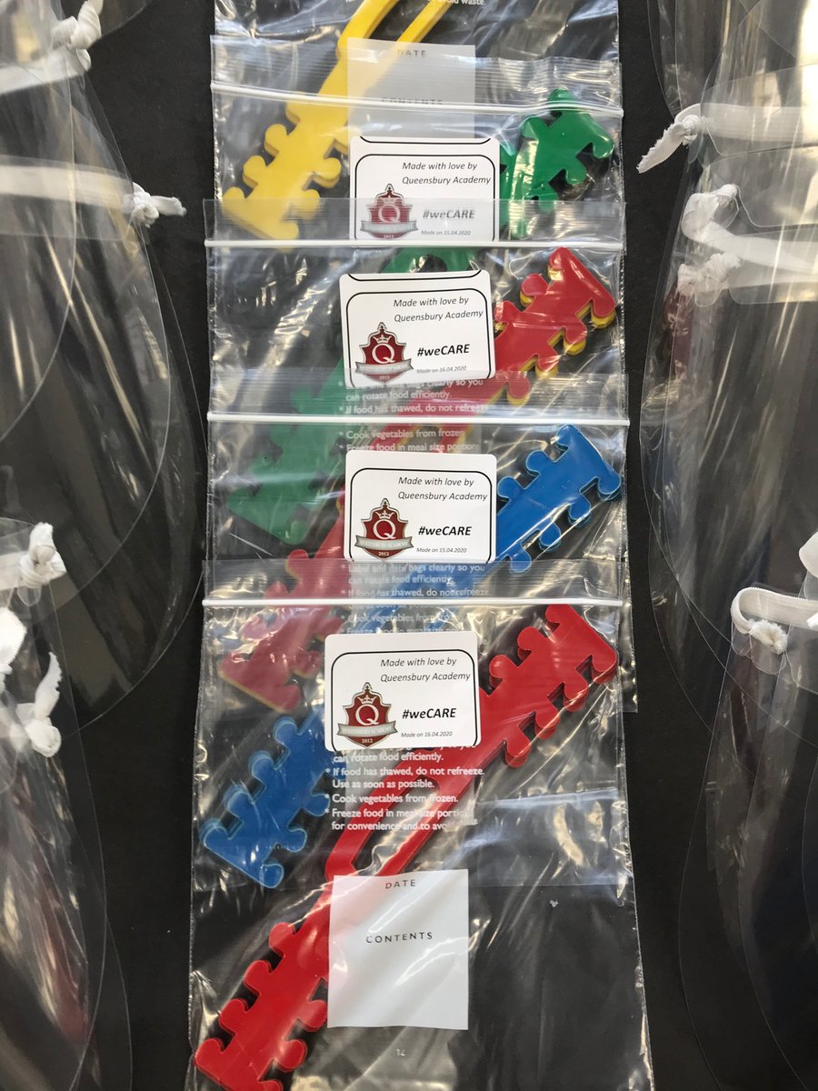 design_qb's tweet image. Amazing piece of product design by Canadian Boy Scout Quinn Callander. Teachers all over the UK are now making these for our NHS workers #DT #problemsolving #reallifeproblems #thinkoutsidethebox