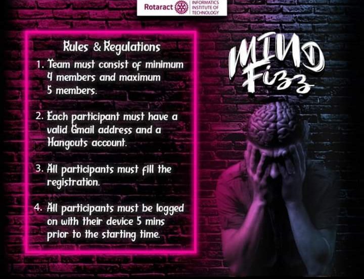 IITRotaract's tweet photo. Exhausted of playing games alone?
Here's the chance to fuse together to await the ultimate quarantine virtual experience like never before!
Time to boggle your mind and kill the boredom
Grab your squad and join us at Mind Fizz
#EducationForAll #UnityInDiversity #RACIIT #MindFizz https://t.co/3ee0M07bdh