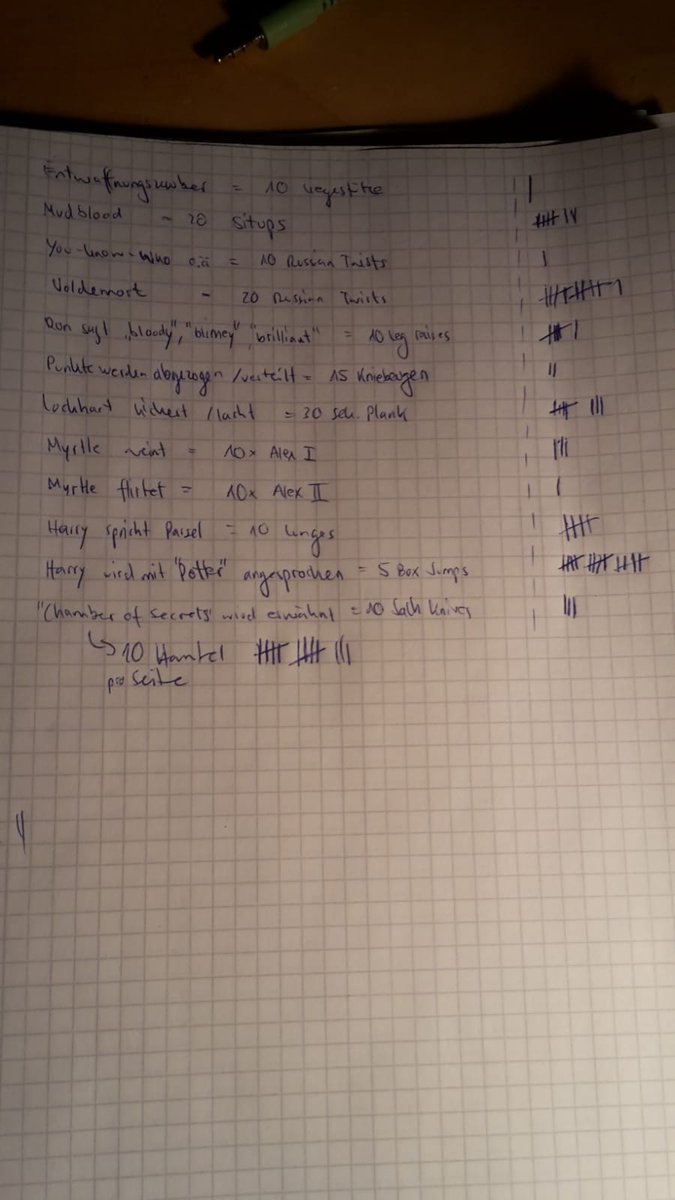 Das war unser Harry Potter - Workout.
Am Anfang war es noch relativ entspannt, aber dann sind wir kaum hinterher gekommen.
Und jetzt schmerzen Muskeln, von denen wir nicht wussten, dass wir sie besitzen 😁
#quidditch #harrypotterworkout #blackforestbowtruckles