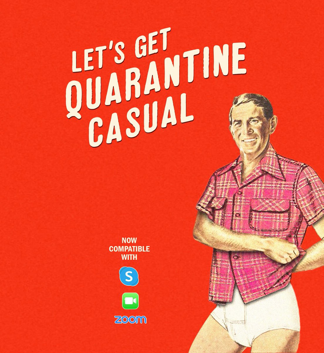 ColossalSanders's tweet photo. Let’s get quarantine casual!

#quarantine #socialdistancing #selfquarantine #covid19art #coronavirusart #pandemicart #coronavirus #vintage #digitalart #zoom #facetime #skype https://t.co/DyCosAGSuS