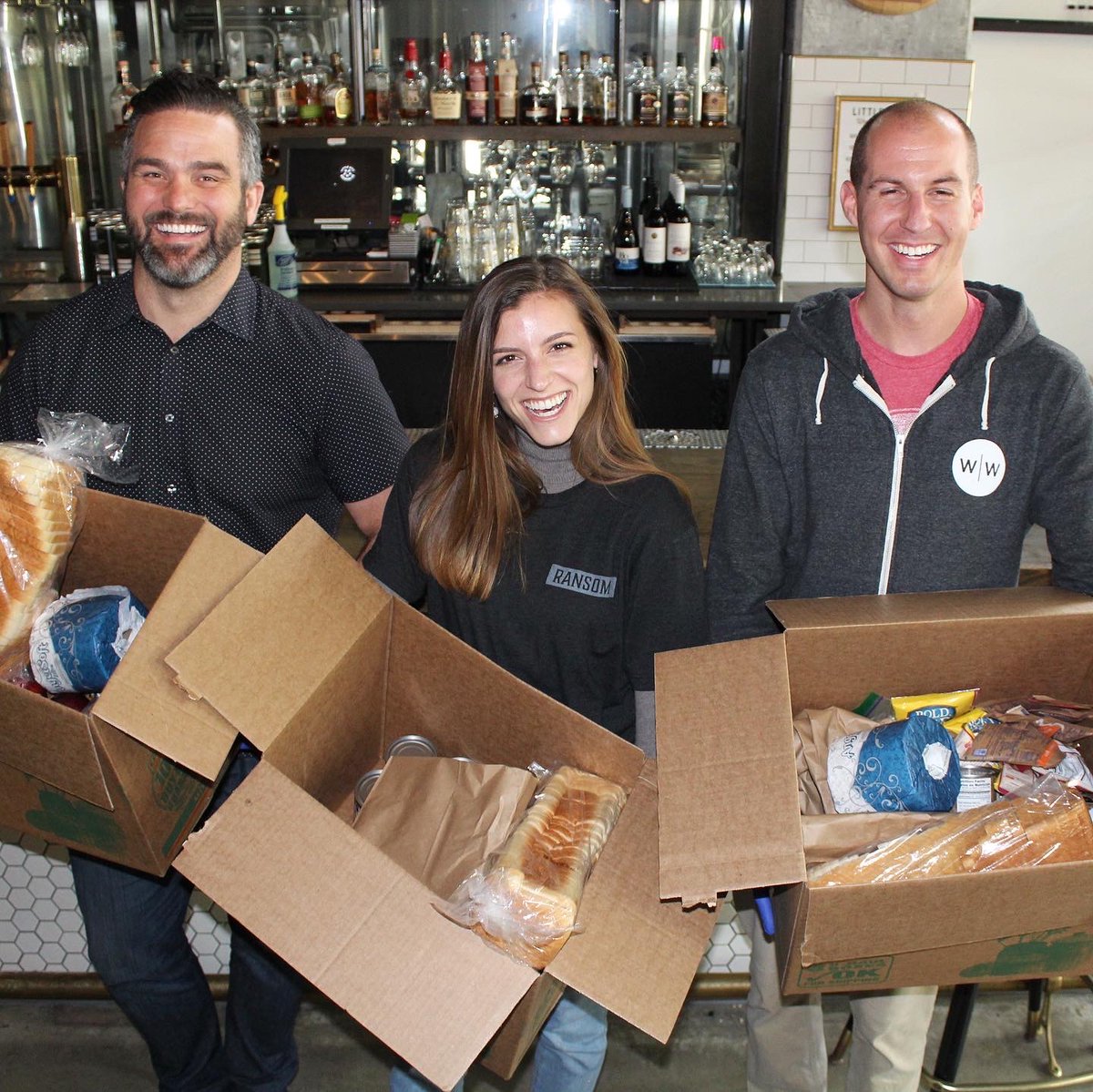 We partnered up with Wine to Water building care boxes to help support anyone in the service industry who has been affected by COVID-19. Each box contains 40 meals &amp; other essential items to help provide for those in need in our community. Come get a box starting TODAY from 3-6!