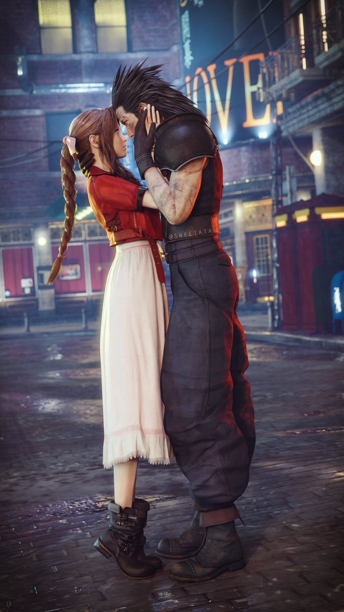 Does this really need any more words? Other than: Hell yeah!?

________

#Zerith forever. You all know I'm loving it, and I hope so do you. Done in #b3d ! 😊 Who else is a huge #Aerith / #Aerithgainsborough and #ZackFair fan?!

#finalfantasy7remake / #FF7R was / IS amazing! 💖