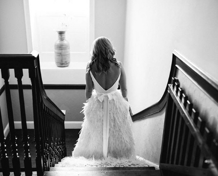 CB BRIDE ✨Kayleigh wears the Payton dress with the unique Piora overskirt 📸 @the_crawleys