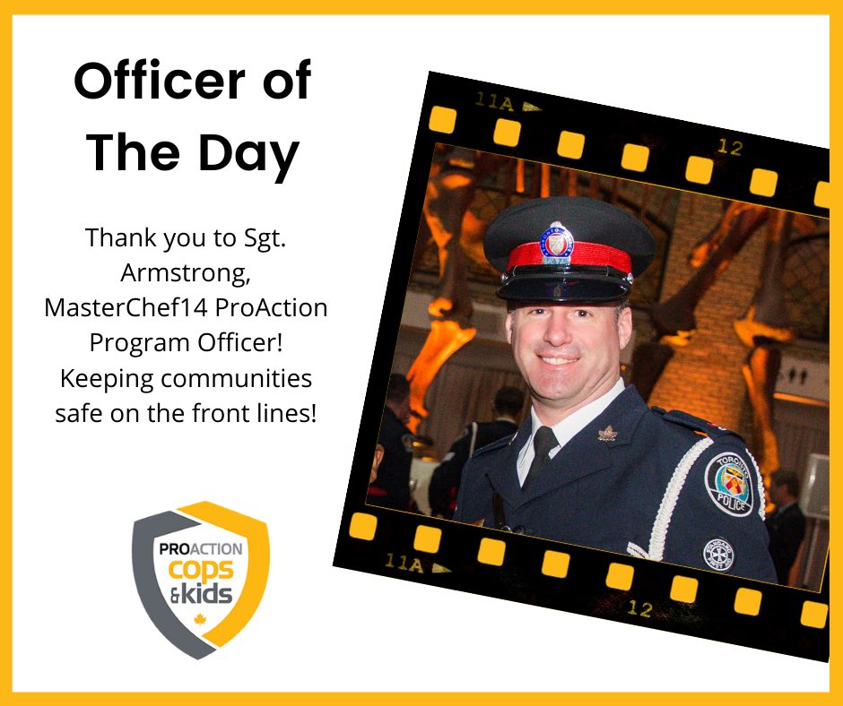 COPSandKIDSca's tweet photo. ProAction Officer of the Day!

#ProActionKids #copsandkids #MasterChef #ThankYou #FirstResponders #charity #StayHome #StayAtHome #WereAllInThisTogether #covid_19 #COVIDOntario https://t.co/blo5k3WNvS