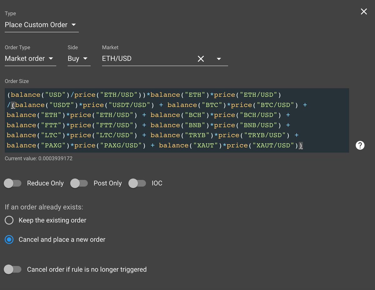 Create 9 more such actions for all different kinds of collateral (ETH, USDT, FTT, BCH, LTC, BNB, PAXG, TRYB and XAUT) available on FTX presently.See how the ETH, BCH images attached are similar to BTC action.