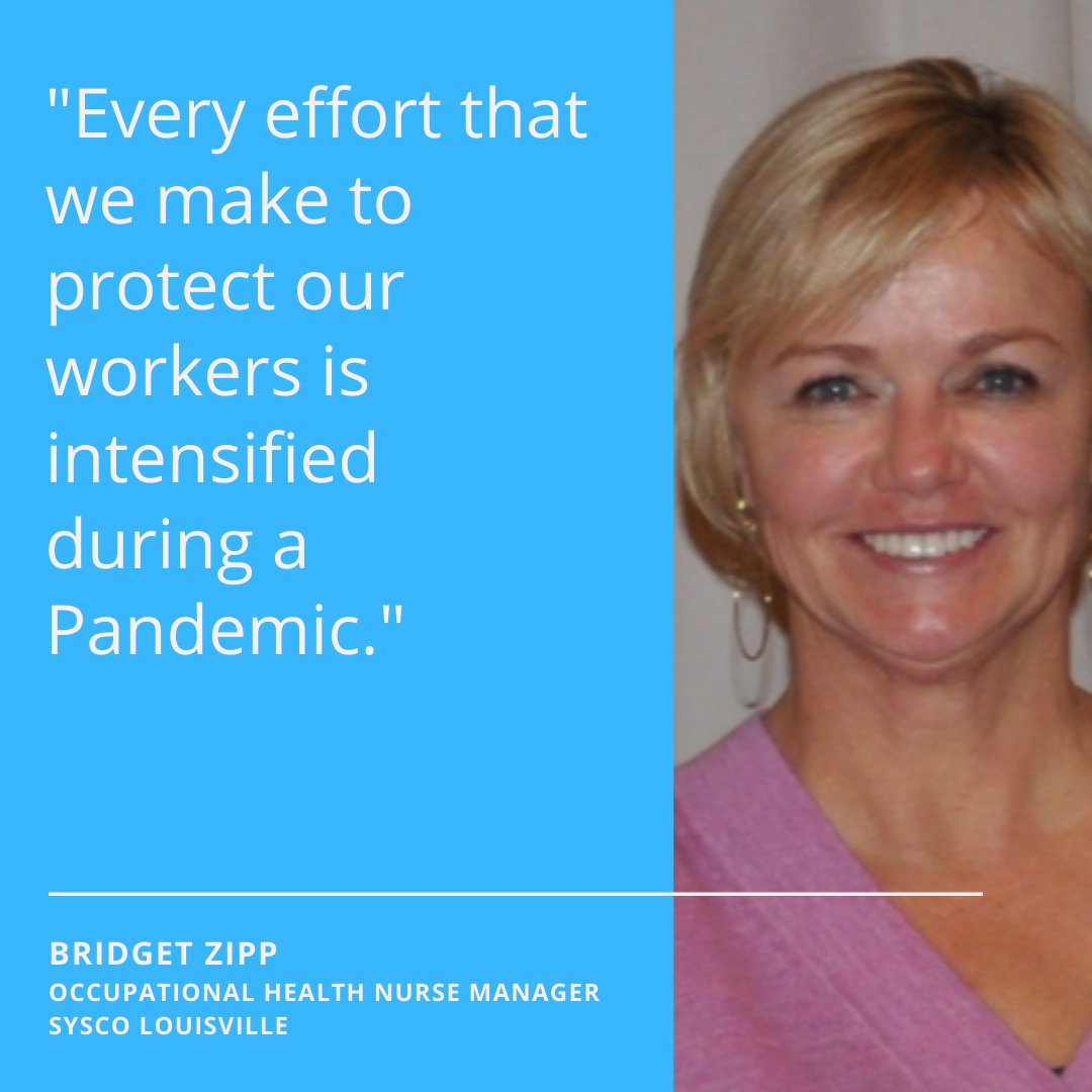 Sysco's tweet image. Thank you Bridget, and to all the occupational health nurses that are working to educate our associates and mitigate risk. You are #healthcareheroes. #OHNWeek