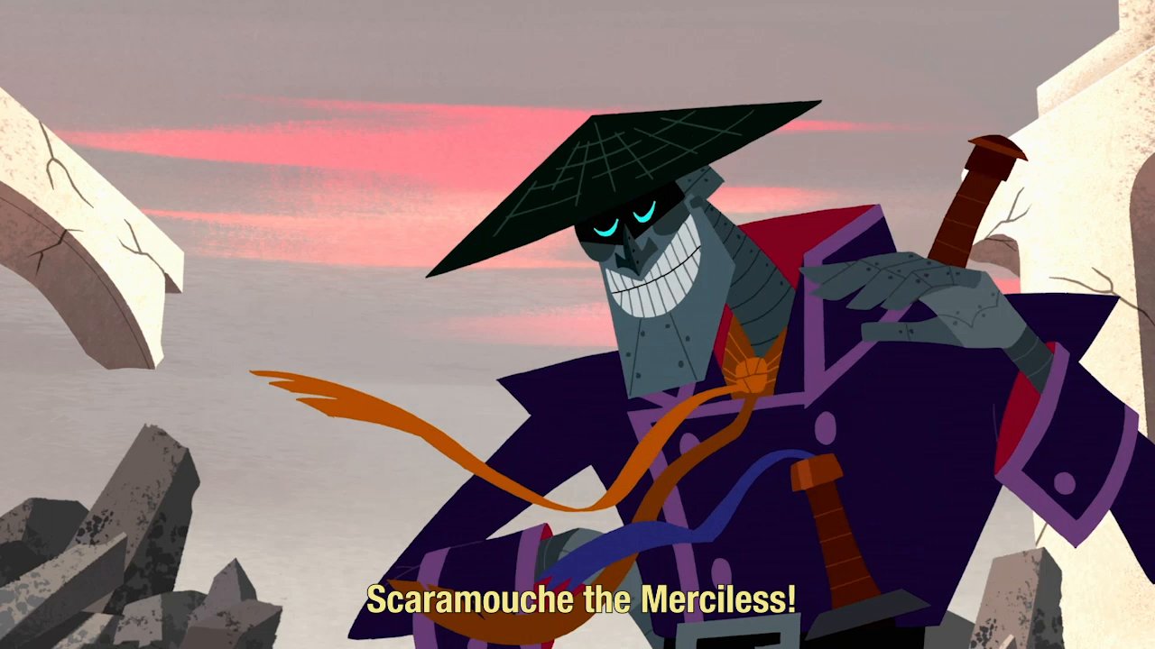 Samurai Jack on X: "Scaramouche the Merciless. One of Aku's most evil and  deadly assassins. Says 'babe' a lot. Still a robot.  https://t.co/iWW7qHAFvs" / X