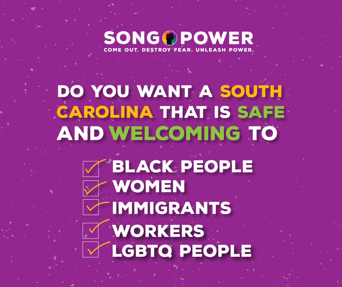 songpowerc4's tweet image. Are you tired of these Dixiecrats running the show here? Does your state break your heart and make you mad, but still you love it so? Do you want to build a South Carolina for all of us? Join SONG Power! #FreefromFear #SouthCarolina #SONGPower