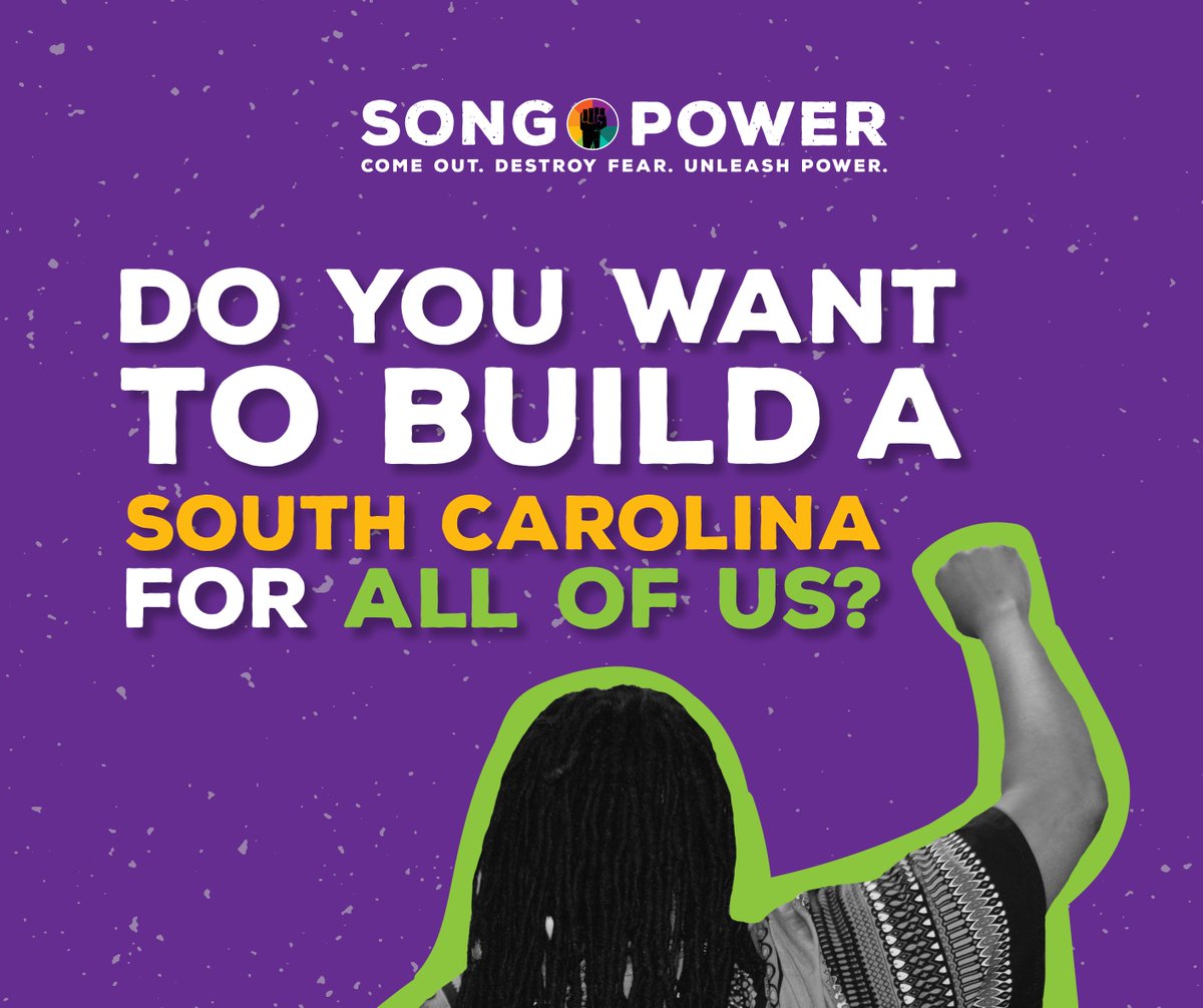songpowerc4's tweet image. Are you tired of these Dixiecrats running the show here? Does your state break your heart and make you mad, but still you love it so? Do you want to build a South Carolina for all of us? Join SONG Power! #FreefromFear #SouthCarolina #SONGPower