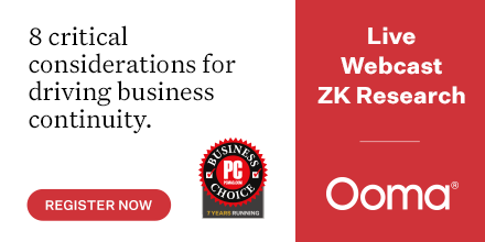 Ooma's tweet photo. Join cloud communications industry analyst Zeus Kerravala and Ooma’s VP of Corporate Development, Chris Burgy on 4/29 as they discuss 8 critical considerations for driving business continuity. https://t.co/6oyAqcbmag https://t.co/sM3L6Q371O