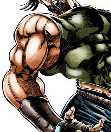 Joseph is doing a JoJo pose and his arms is up showing his armpits