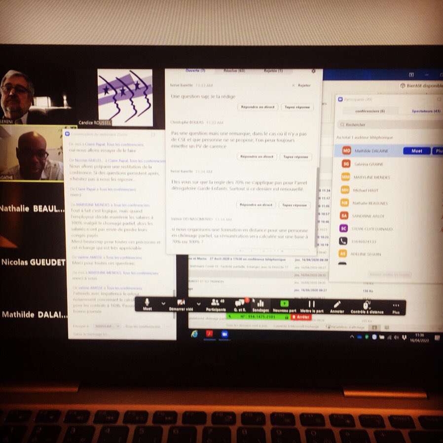 MEDEF77's tweet photo. #2 Webinaire #covid19 du réseau @MEDEF77 @Medef77P dédié #ActivitePartielle avec l’intervention de la #DIRECCTE77 pour répondre aux questions des 60 adhérents en ligne merci à tous #restezalamaison https://t.co/X1p7VdcKGs