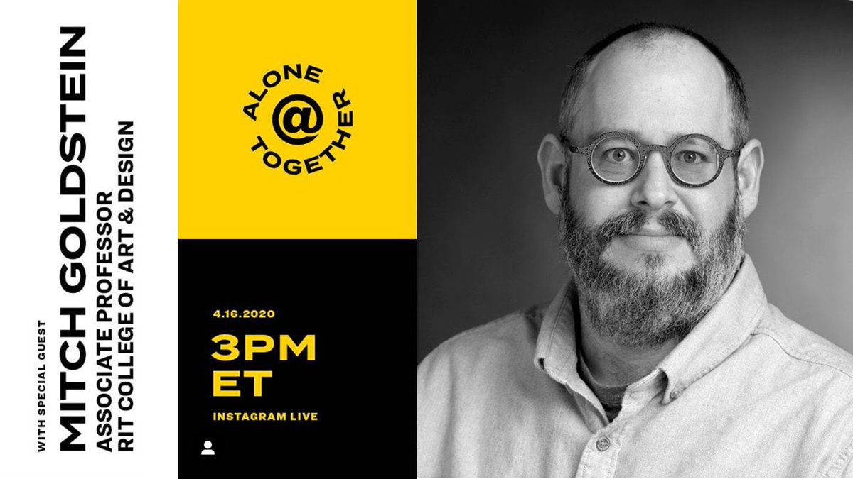 aigamemphis's tweet photo. Don't miss Alone Together with @cworksco at 3pm today on Instagram Live with educator, Mitch Goldstein 
https://t.co/LjHUbzkxxp

#creativeworks #cwalonetogether #AIGA https://t.co/yUlnn91fHs