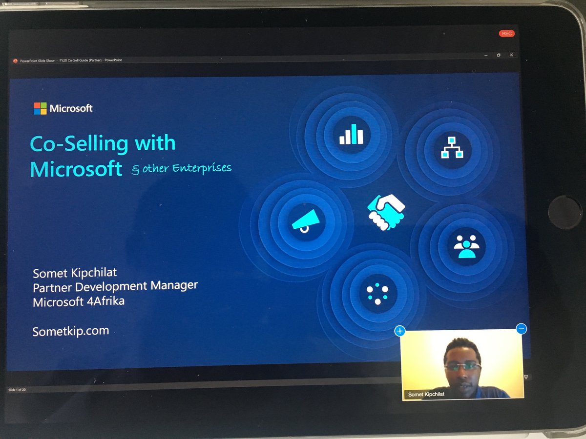 IBEX_Frontier's tweet photo. “Co-Selling with @Microsoft” - is a session by @4Afrika at the @AfriFintech Virtual bootcamp. The focus is helping the 15 #Africa #Fintech #Healthtech startups expand their addressable market via enterprise partners! Thank you @Sometkip!
@amroteab https://t.co/ZHruvXh6O2