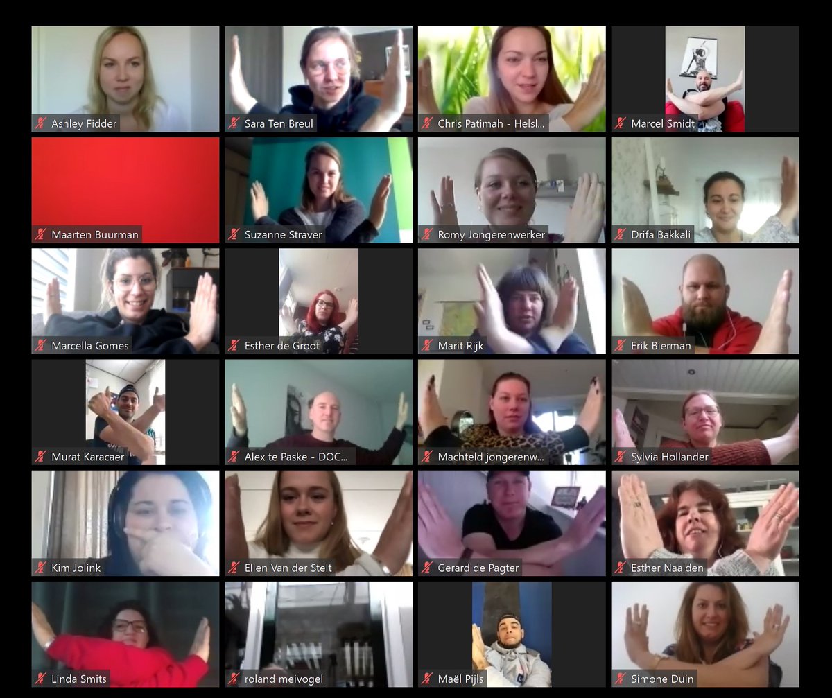 almisahmet's tweet photo. Vanochtend hebben verschillende #jongerenwerkers deelgenomen aan de tweede editie van online video sessies #Jongerenwerk #1SociaalDomein #BVjong #CoronaTijden #HighFive https://t.co/0G4yBKHUQ5