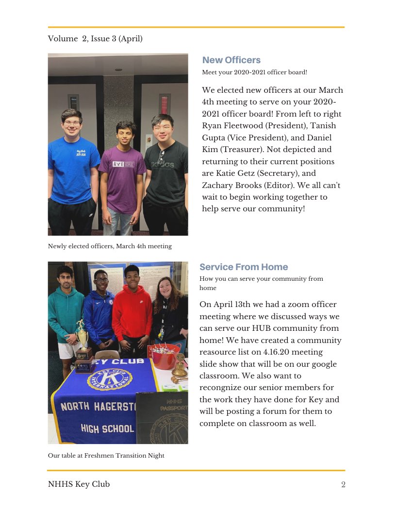 keyclub_nhhs's tweet photo. A new Issue of the NHHS Key Club news letter is now available for your enjoyment! Happy Reading!
#keyclub #community #newsletter #kfamily #Kiwanis #keyclubinternational #northhigh #northhighhubs #hubpride #NHHS #NHHSkeyclub @HubsNHHS @KCCrabs @keyclub https://t.co/JC3vVl4sVe