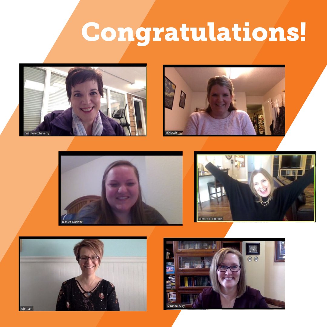 IdahoStateEd's tweet photo. Congratulations to these M.Ed. Literacy candidates, who officially passed their oral presentation defenses! #ROARingRemotely #IdahoStateCOE https://t.co/6wwh9vYyZZ