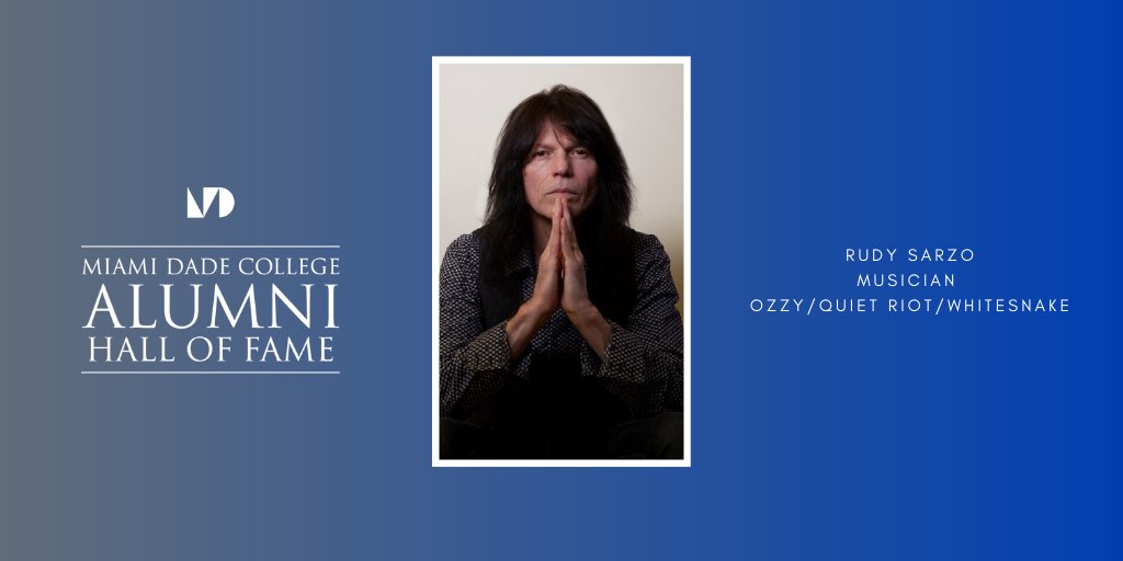 MDCAlumni's tweet photo. Rock star @rudysarzo is our next 2020 #MDCHOF honoree! His 40-year career as a bassist includes acts with @OzzyOsbourne, @QUIETRIOT and more. He credits his @MDCollege media industry professors by mentoring other musicians. Watch him on IGTV: https://t.co/oJqE8kLRTn #MDCBold https://t.co/tLJCuzyEGB