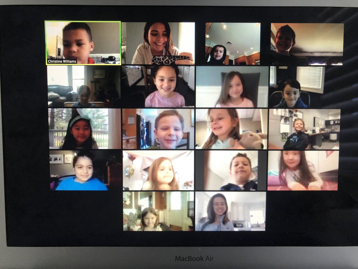 Miss_Duffy_'s tweet photo. Missing these smiling faces! 🤗 Thank you @miss_barra_gw for joining our Zoom today! #GWHappy #MahwahConnects https://t.co/XYWIeR53Vm