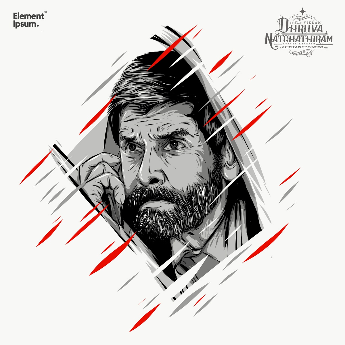 elementipsum's tweet photo. Chiyaan 🍰 #chiyaan #ChiyaanVikramBDayTomorrow #ChiyaanGalattaBirthday #Chiyaanism #ChiyaanVikram #DhruvaNatchathiram #Kollywood #TamilCinema #illustration #vectorart #elementipsum https://t.co/3zUm60uKBI