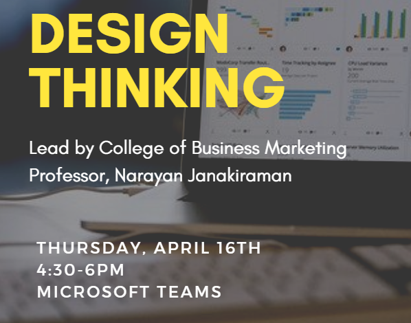 Learn how to bring the best out of your brand! Tune in TODAY at 4:30 for #EpICMavs <a href="/utarlington/">The University of Texas at Arlington</a> <a href="/BusinessUTA/">UTA College of Business</a> #Marketing professor, Dr. Janakiraman teaches Design Thinking. Meeting on Microsoft Teams: bit.ly/3al9jD2 or Facebook: bit.ly/2XN6lEJ #entrepreneurs