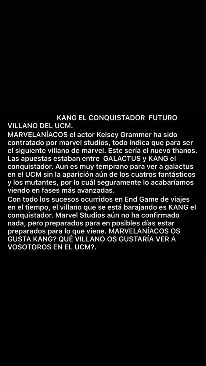 TODOMARVEL1's tweet photo. El nuevo villano detras de la siguiente fase y saga de #MarvelStudios #KangElConquistador https://t.co/B3k5V3ujFm
