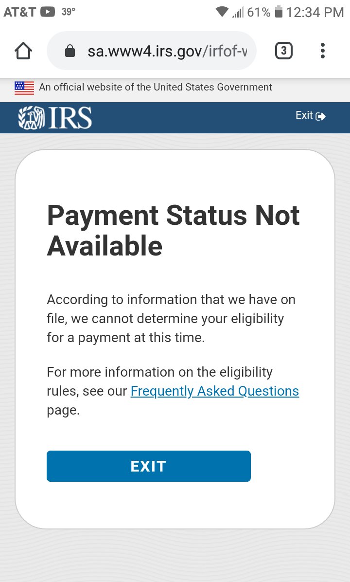Heatherma29's tweet photo. @TreasurySpox @USTreasury @IRSnews
 
@realDonaldTrump
 
@nytimes
 #Stimulusdeposit #StimilusCheck 
You all at the irs and treasury need to tell non filers a time frame when they are getting paid since we cant access get my payment like others can like you said we would be able to #wedeservetoknow https://t.co/QiZ8Cq5sCL
