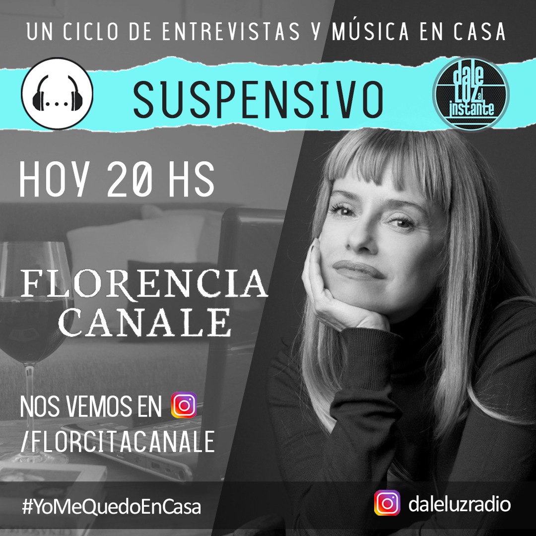 Hoy tenemos otra doble función de #Suspensivo 🎧, el ciclo de urgencia emocional que nos acompaña cada día vía Instagram.

A partir de la 20 vamos a hablar con la escritora Florencia Canale, quien en 2019 publicó "La vengadora".

🕗20 hs - instagram.com/florcitacanale/