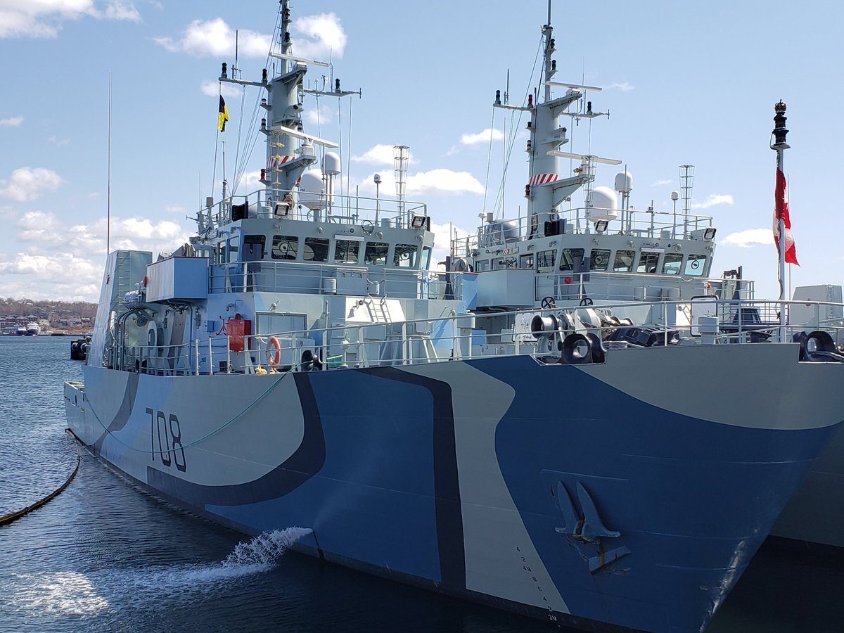 Great to see the crews of #hmcsvilledequebec and #hmcsmoncton out of sequestration and working onboard their ships preparing for sea. They are heading to sea today and will stand ready to respond when and where needed.