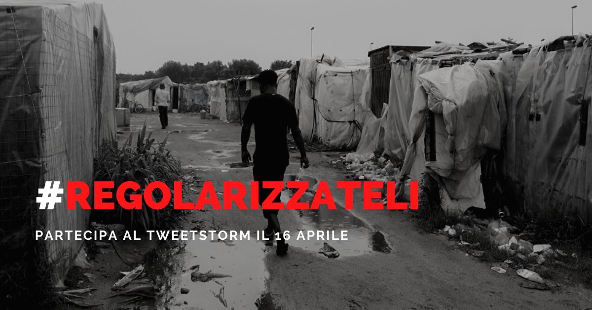 Vivono nei ghetti, senza accesso all’acqua e ai servizi igienico-sanitari. Sfruttati, senza #diritti e più che mai esposti all’emergenza #Covid_19 #Regolarizzateli