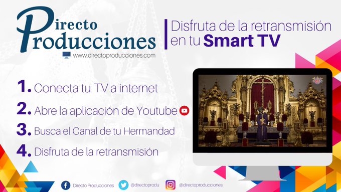 directoprodu's tweet photo. 🔴 Nuevo día de retransmisiones. Hasta cuatro emisiones casi simultáneas esta tarde. 

➡️19.00H - Parroquia del Amparo (Dos Hermanas): https://t.co/dyEBkkev0z 

➡️19.30H - Parroquia de Santa María Magdalena (Dos Hermanas): https://t.co/vp5LJAXvAT

#Streaming #TVOnline https://t.co/KuPXzk6sV0